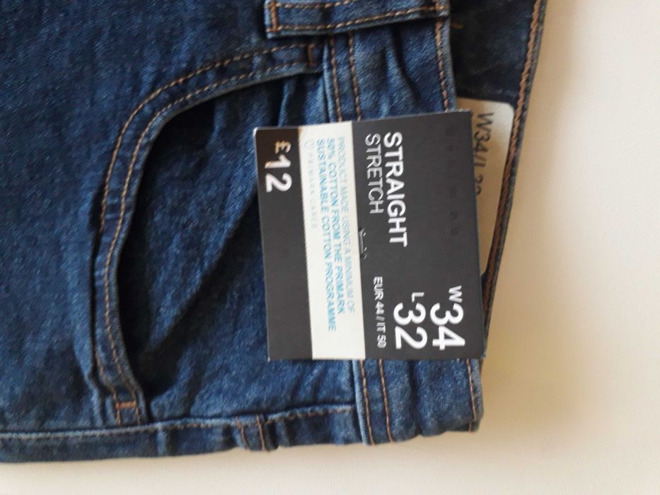 Spodnie męskie Primark stretch straight elastyczne rozciągliwe wygodne