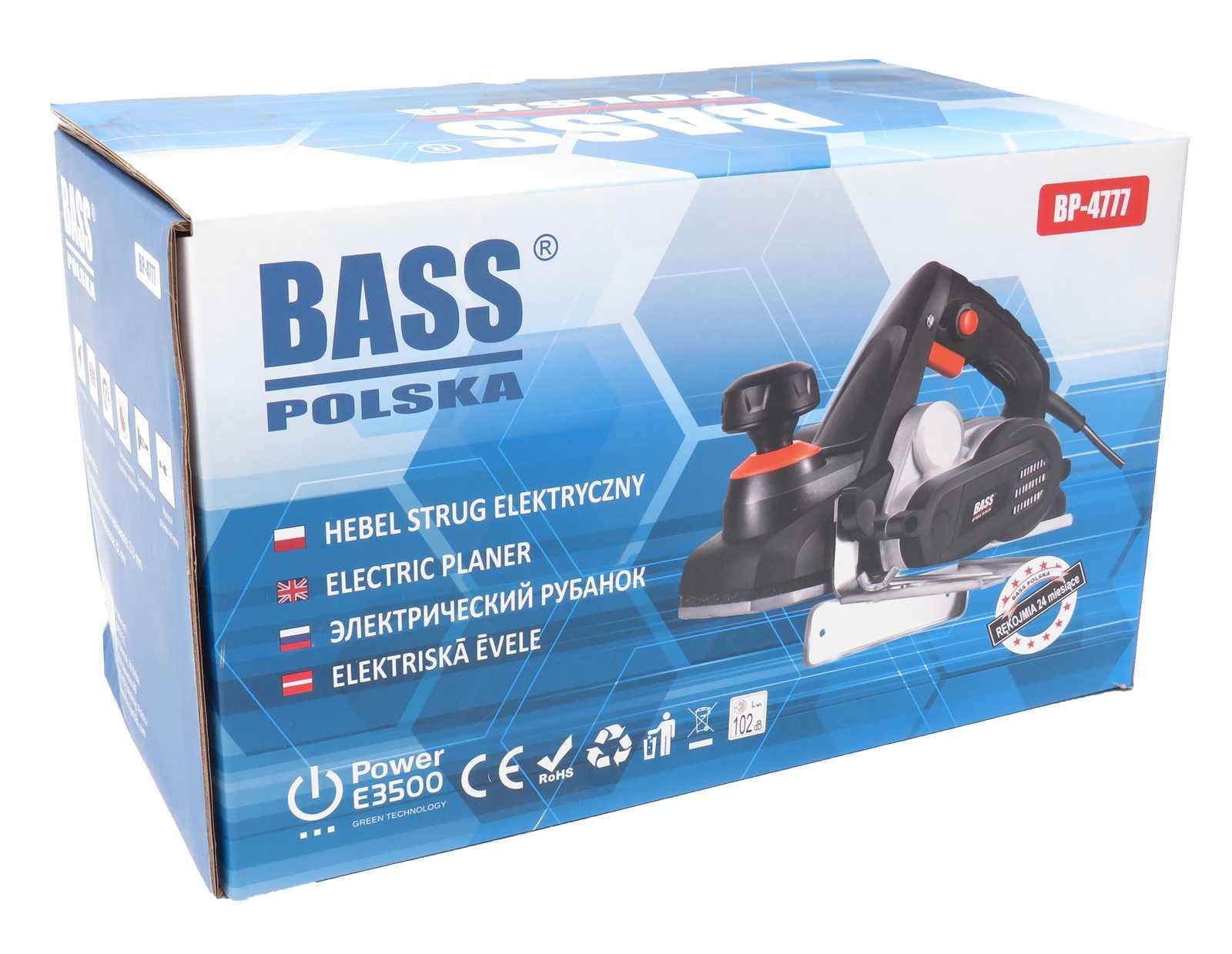 BASS POLSKA Strug Hebel Elektryczny Do Drewna Heblarka 1500w BP4777