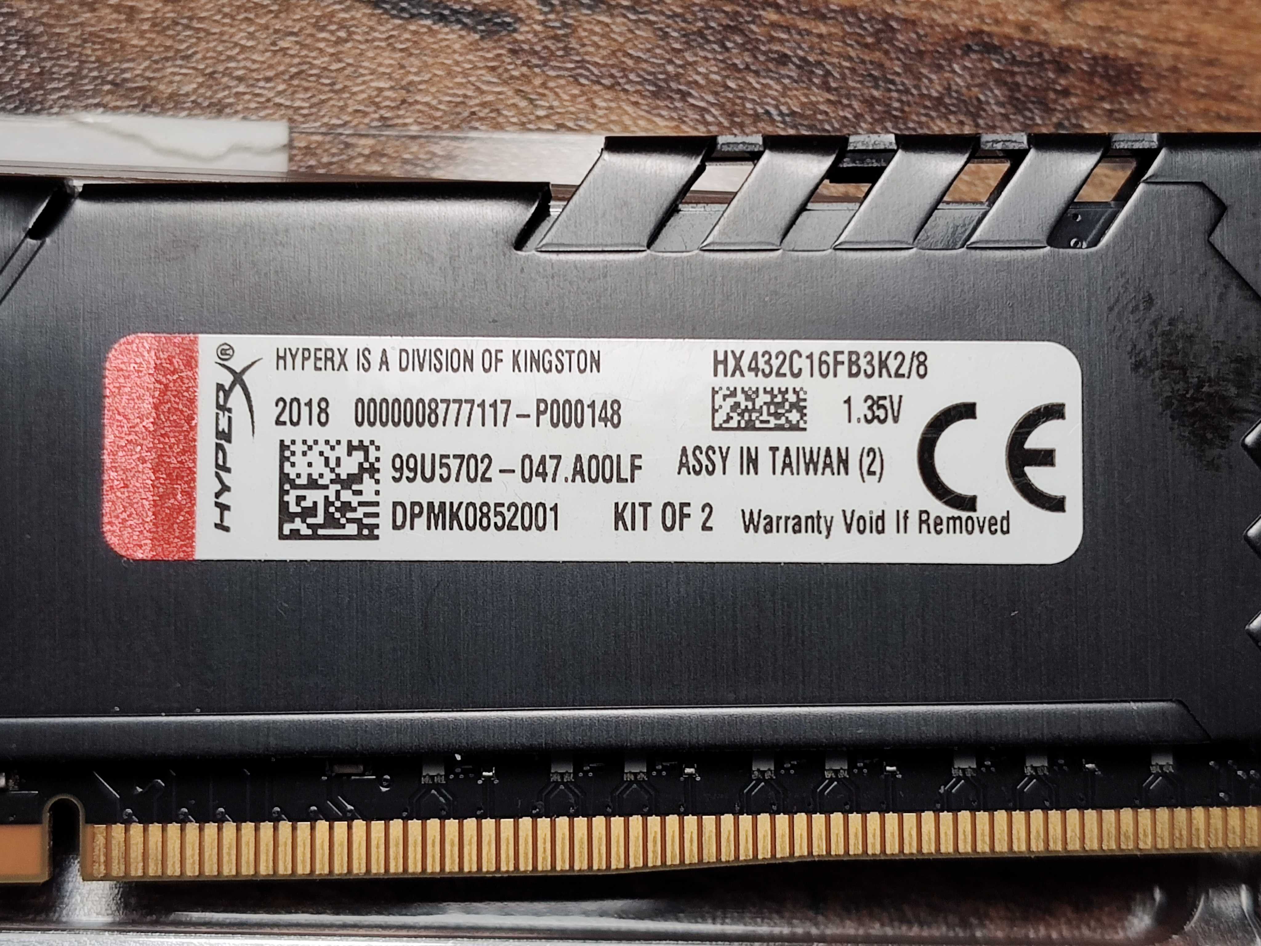 RAM HyperX Fury DDR4 8GB(2x4GB) 3200MHz CL16
