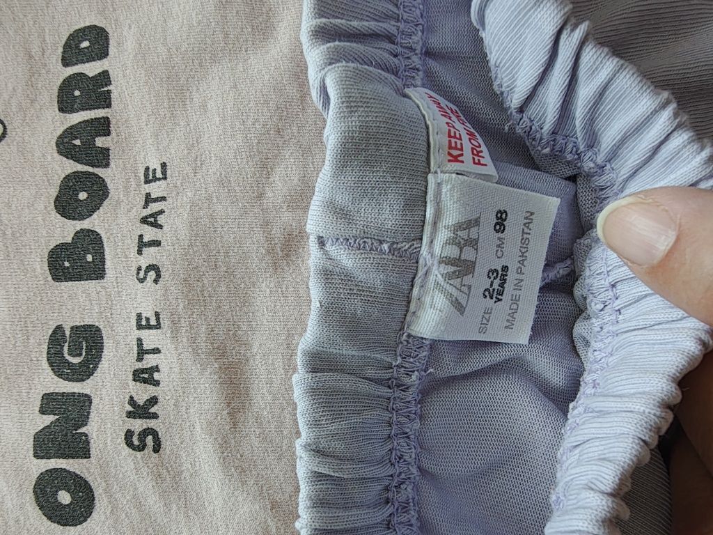 Dziewczęcy komplet. Spodenki i bluzka Zara r. 98