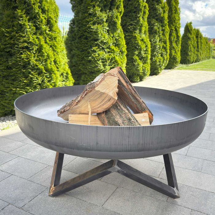 Palenisko ogrodowe stalowe Deep 80 cm głęboka misa stal 3 mm grill