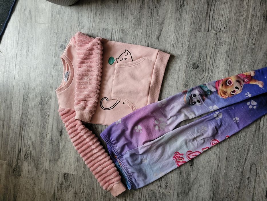 Zestaw bluza getry ocieplane 122/128 cm