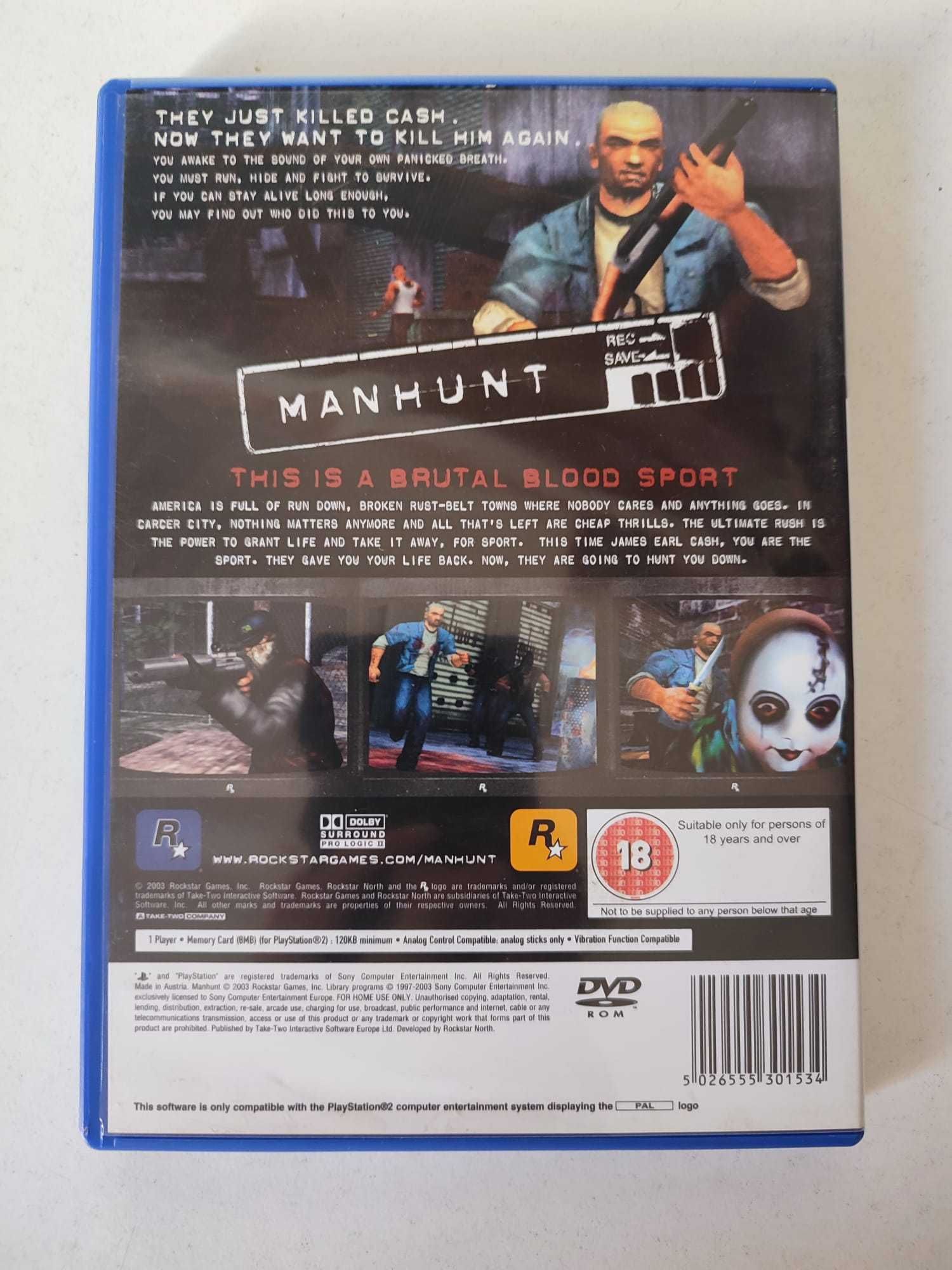 PS2 - Manhunt (com manual)