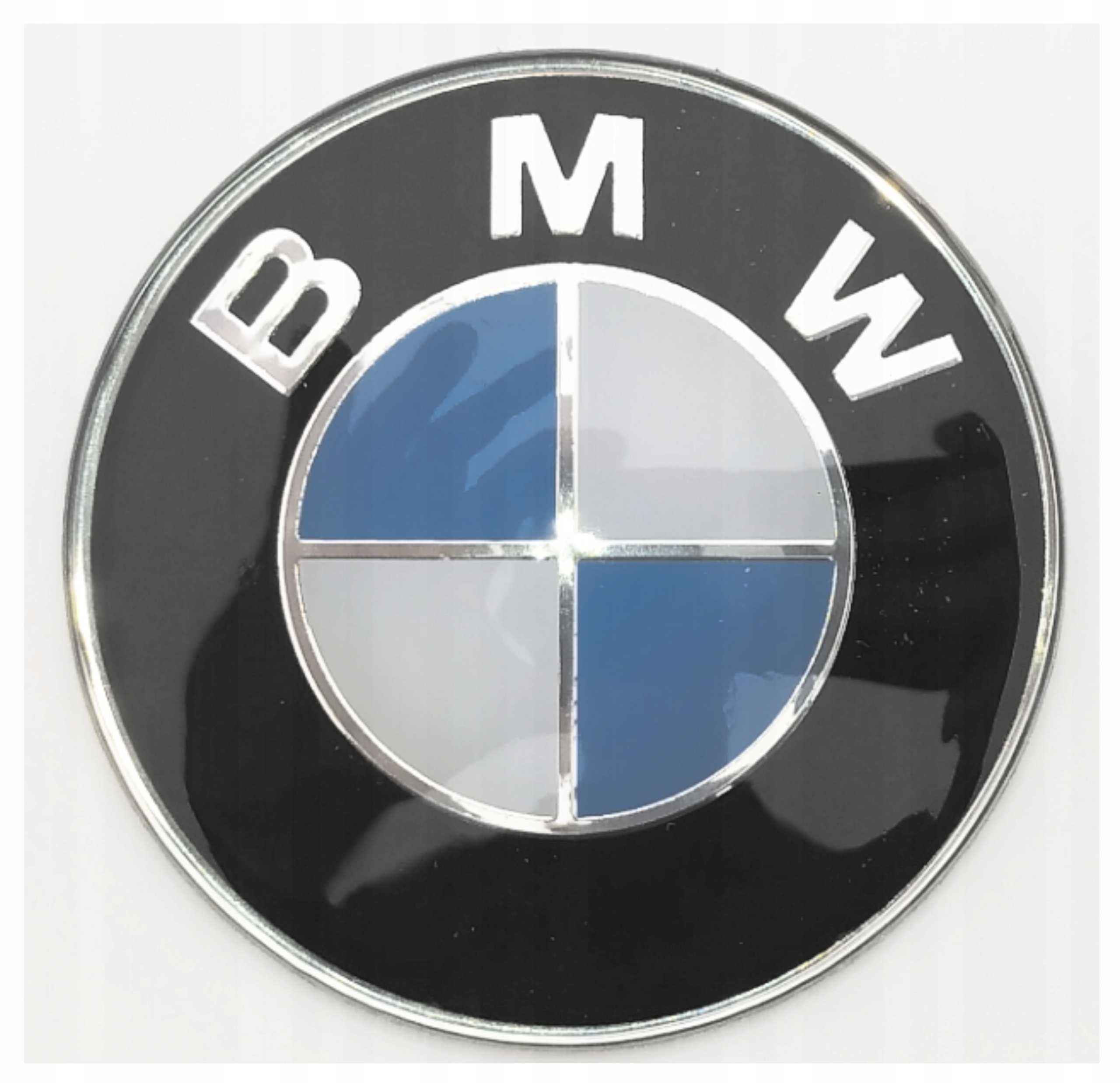 Emblemat BMW fi 99mm czarny niebieski srebrny błysk 10cm