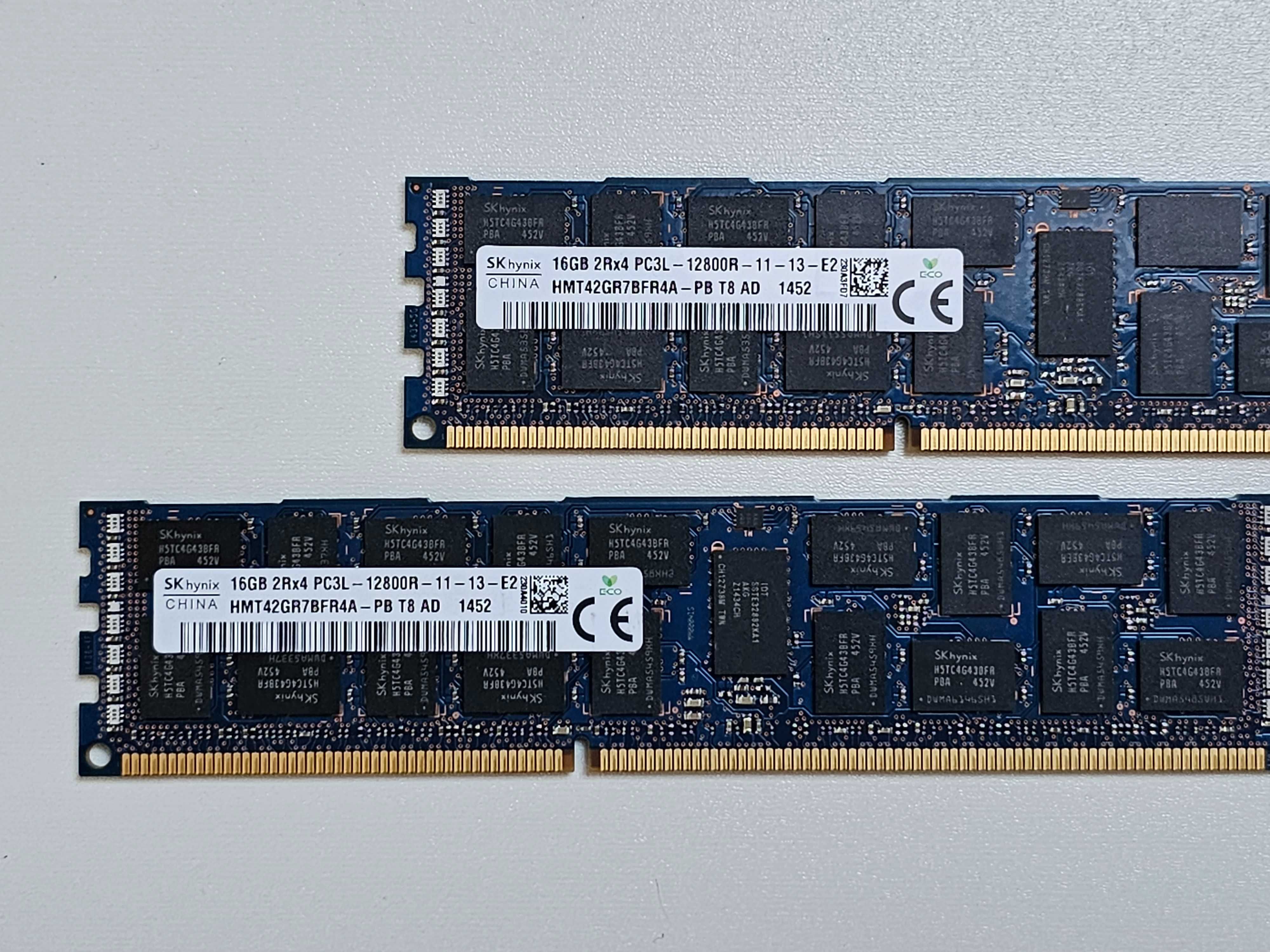 Memória RAM DDR3 PC3L - 12800R - 16 GB (32GB disponíveis )