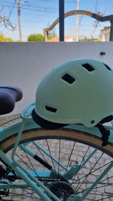 Bicicleta Pasteleira Btwin Elops Verde Água