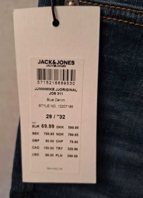 Jack & Jones Comfort Mike, męskie spodnie dżinsowe, r. 29/32,