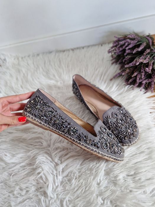 Kurt Geiger 25,5cm 39 40 espadryle orientalne balerinki baleriny premi