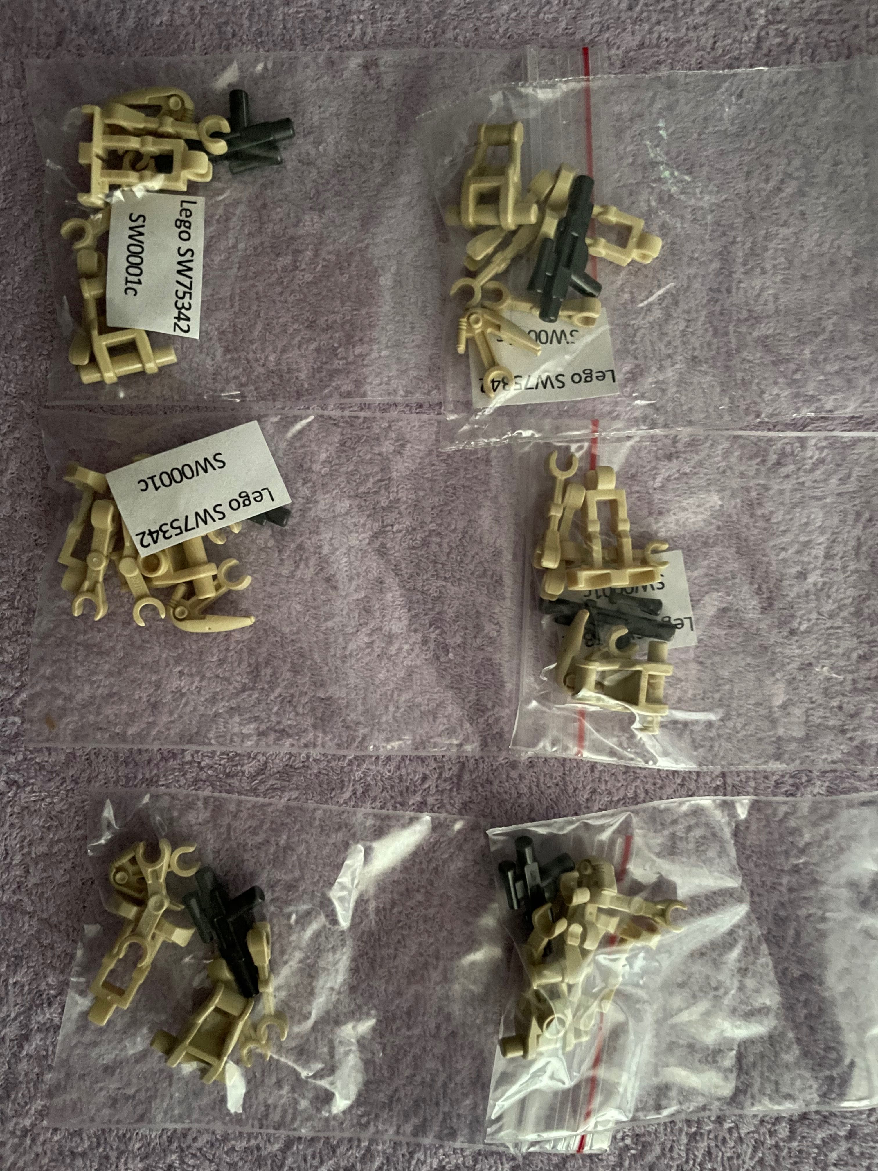 6 x LEGO Star Wars sw0001c Battle Droid plus broń