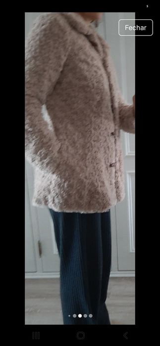 Casaco pelo fofinho e leve, M