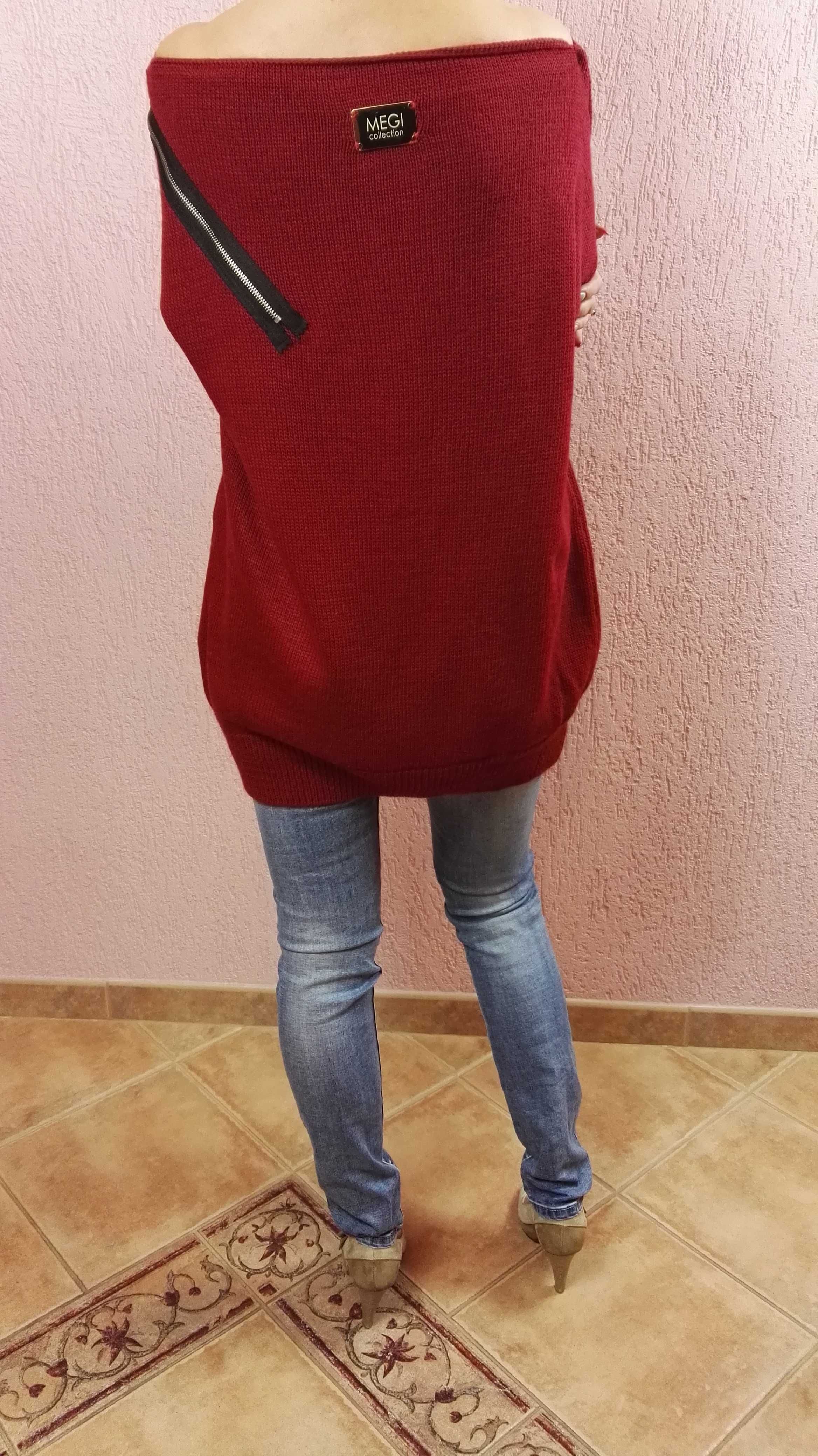 Damski sweterek bordowy Megi  rozmiar uniwersalny Nowy.