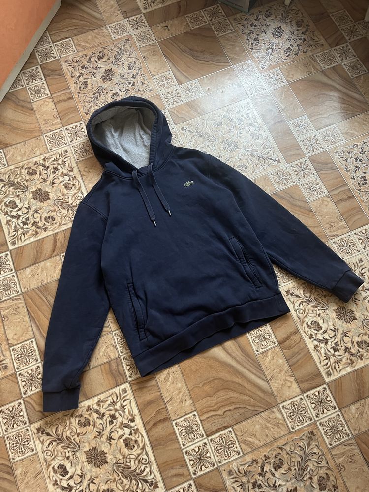 худи lacoste синє
