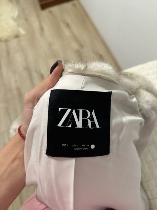 Шубка zara искуственый мех
