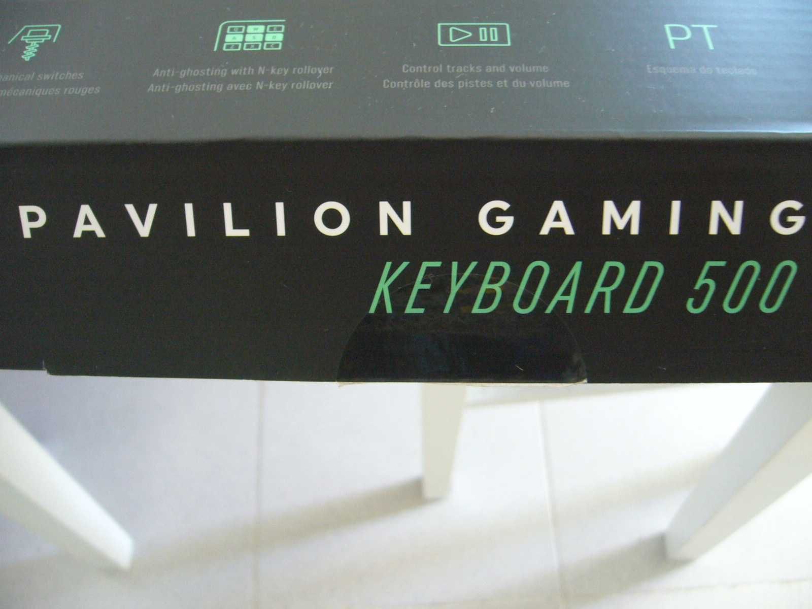 Vendo Pavilion Gaming Keyboard 500 e dois  Ratos Retroiluminados