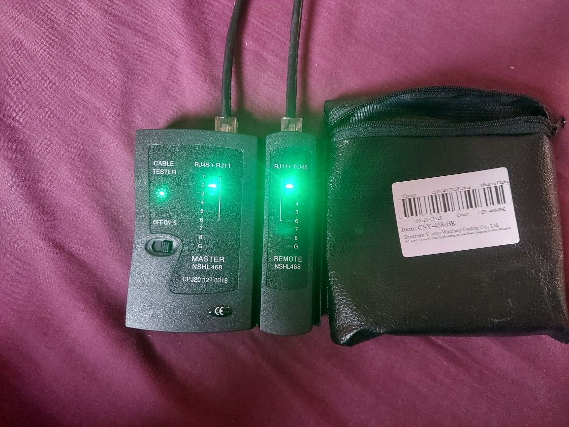 RJ45 tester тестер лан кабелів