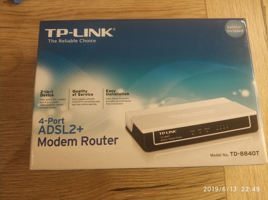 Model TP-Link TD-8840T ADSL2+ 4-Port Neostrada ...