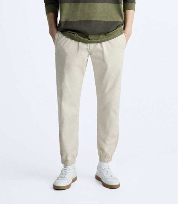 Біжеві Чоловічі штани джогери Zara, розмір M