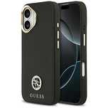Etui Guess Grained Strass Logo MagSafe na iPhone 17 - czarne