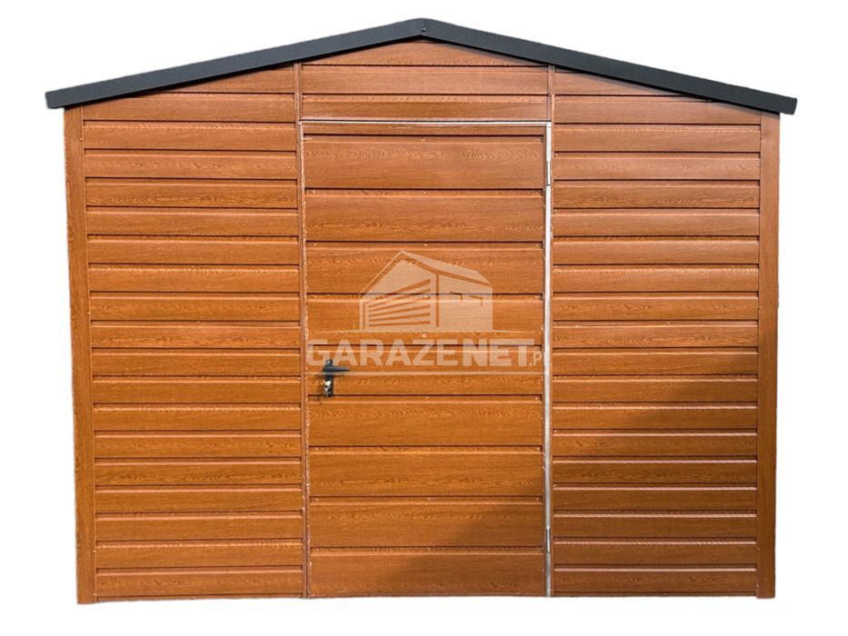 DOMEK OGRODOWY SCHOWEK 3X3 m Dwuspadowy - Drzwi - Jasny Orzech DG418