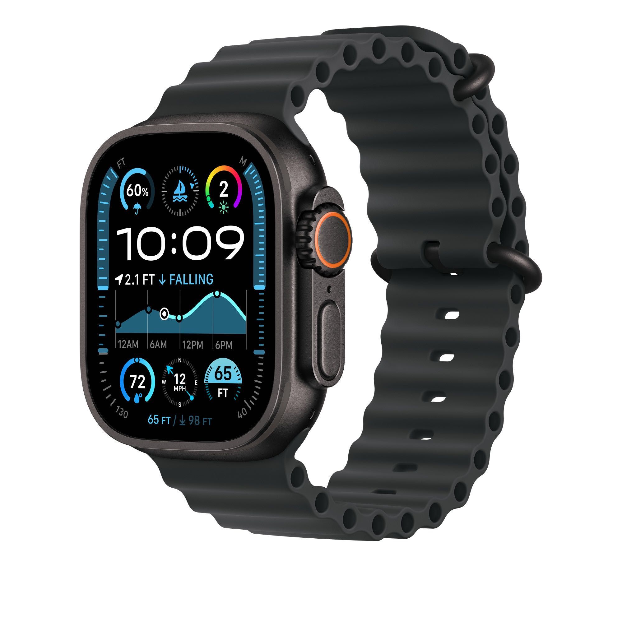 Оригінальний ремінець Ocean Band 49mm для Apple Watch Ultra 2 Black