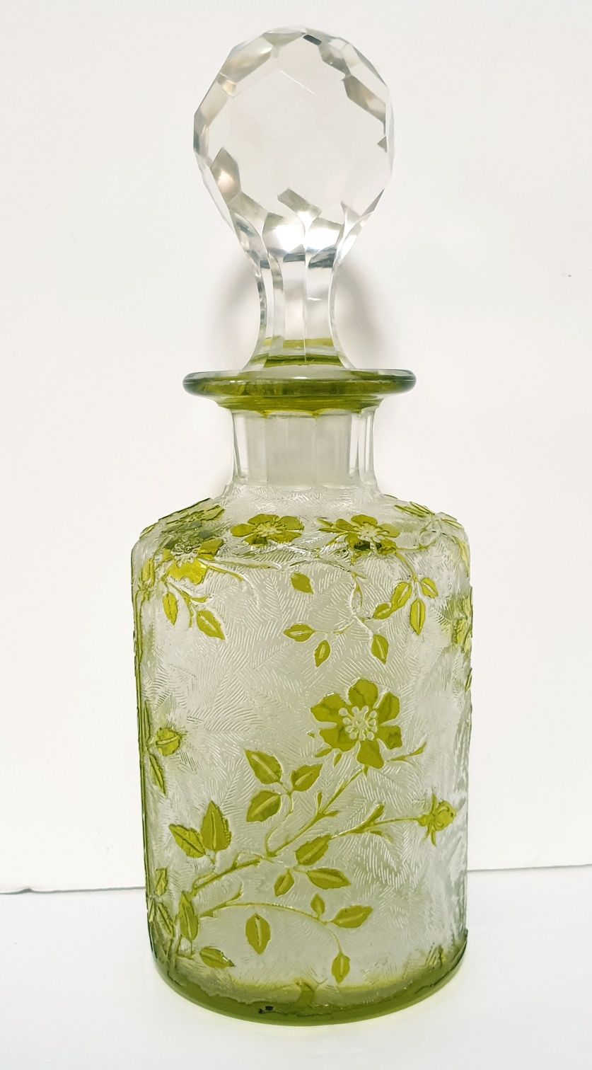 Maravilhoso antigo frasco de perfume Eglantier em cristal Baccarat