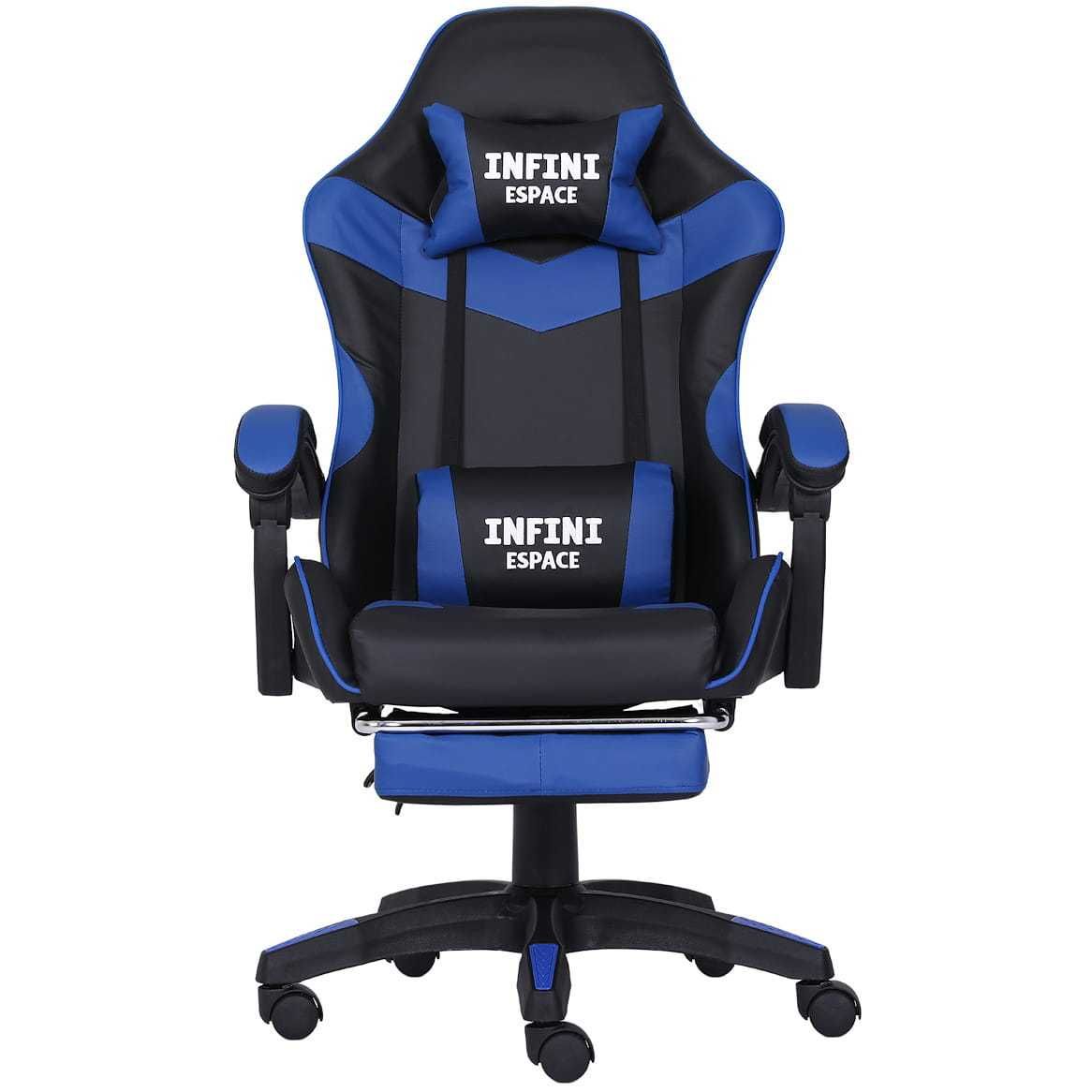 Fotel Gamingowy z podnóżkiem INFINI ESPACE Blue