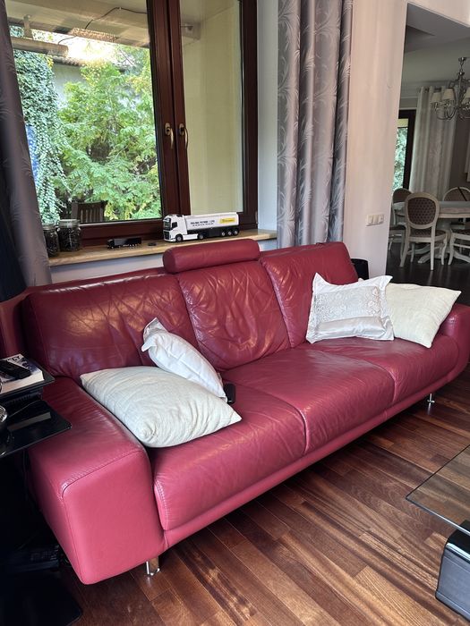 Skórzana kanapa Vinotti, sofa, zestaw wypoczynkowy