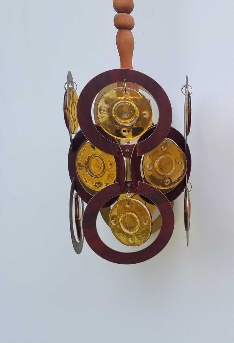 Unikat DELAM Lampa Plakietki JS Drost HSG Ząbkowice Design PRL lata 70