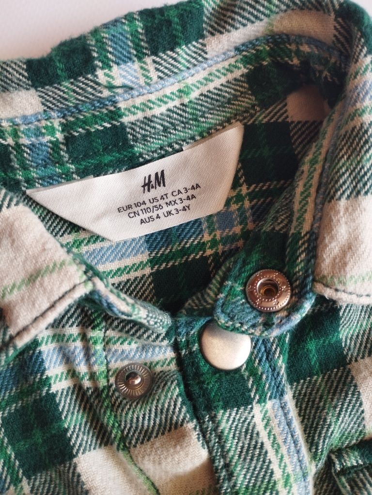 Дитяча рубашка фланель в клітинку H&M
