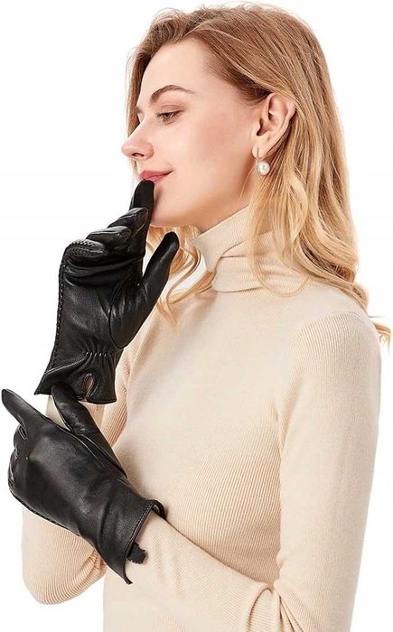 Skórzane rękawiczki Naturalna Owcza skóra Rozm. XL