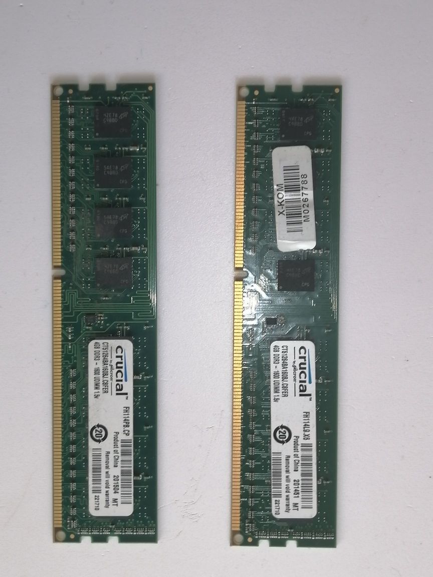 2x Crucial pamięć RAM 4GB DDR3 1600MHZ