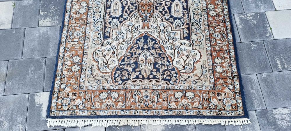 Isfahan dywan wełniany tkany ręcznie 160 x 95 cm perski wełna