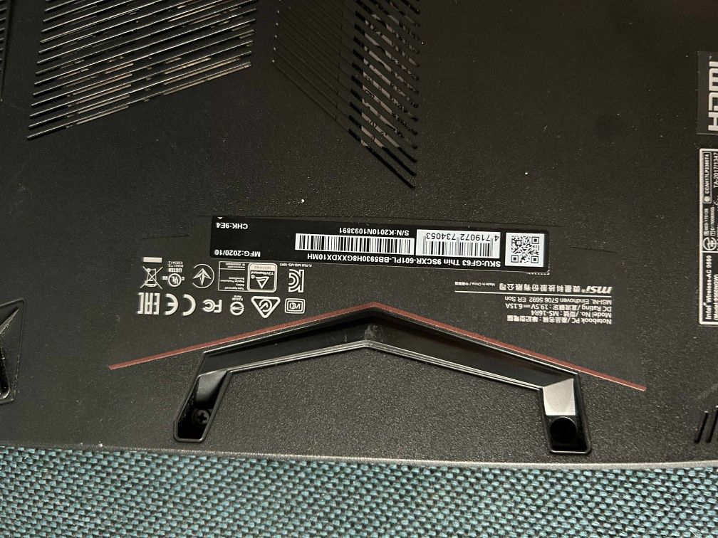 Laptop MSI - ms-16r4 GF63 Thin