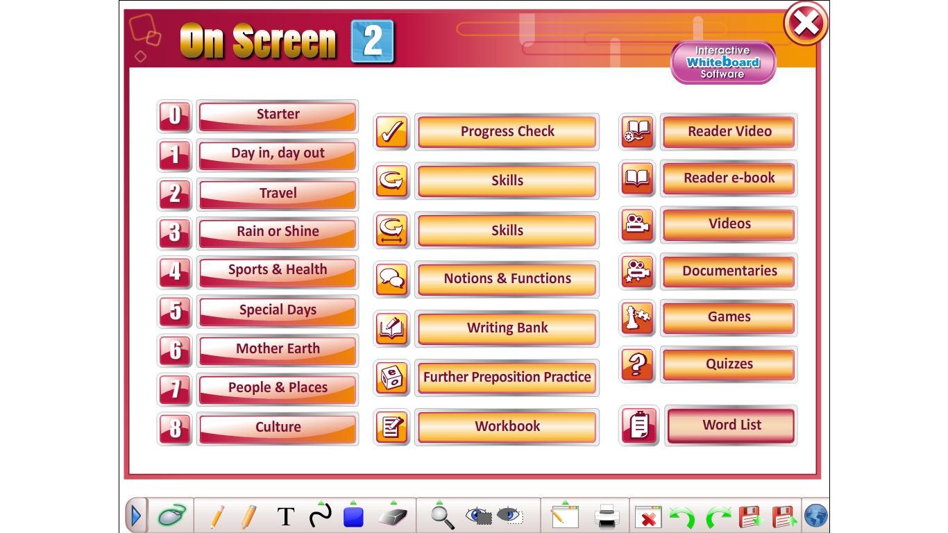 On Screen 1, 2, 3, B2+, C1, B1 , B1+ ,B2 ( IWB ) Інтерактивна програма