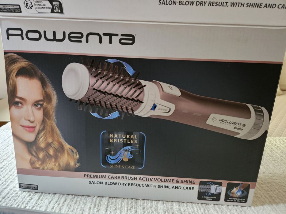 Escova modeladora Rowenta premium care brush active volume & shine