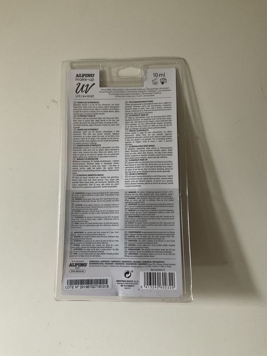 Conjunto Maquilhagem Ultravioleta UV Amarela e Laranja Nova e Selada