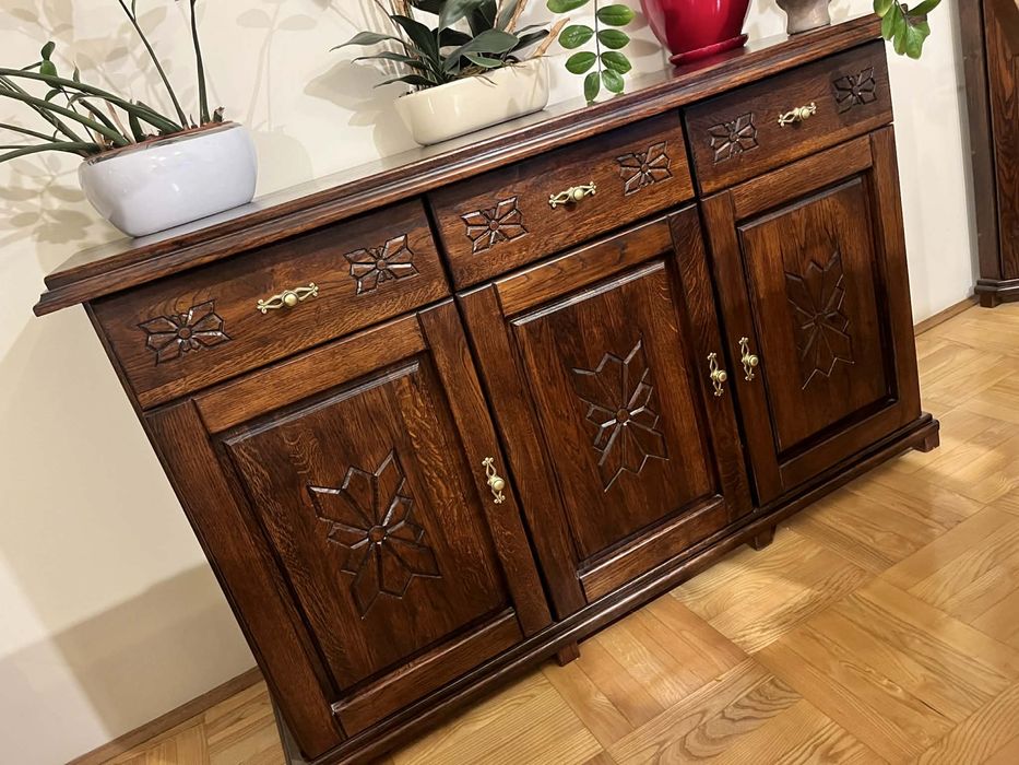 Komplet mebli dębowych