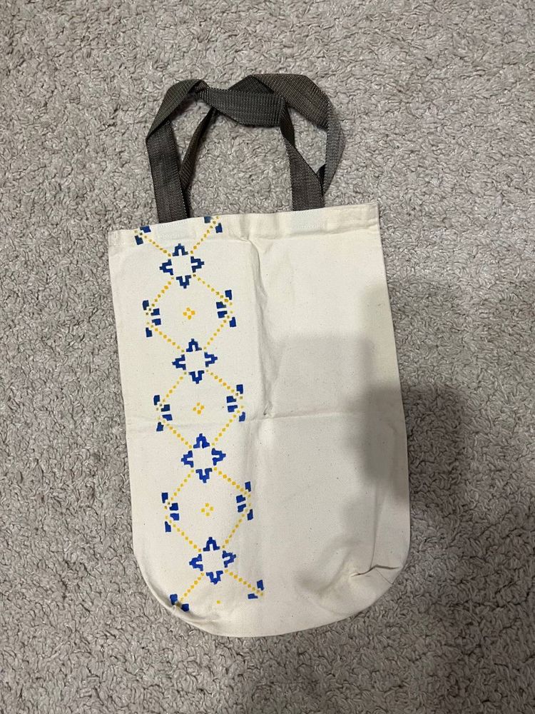 Еко сумка з українським орнаментом