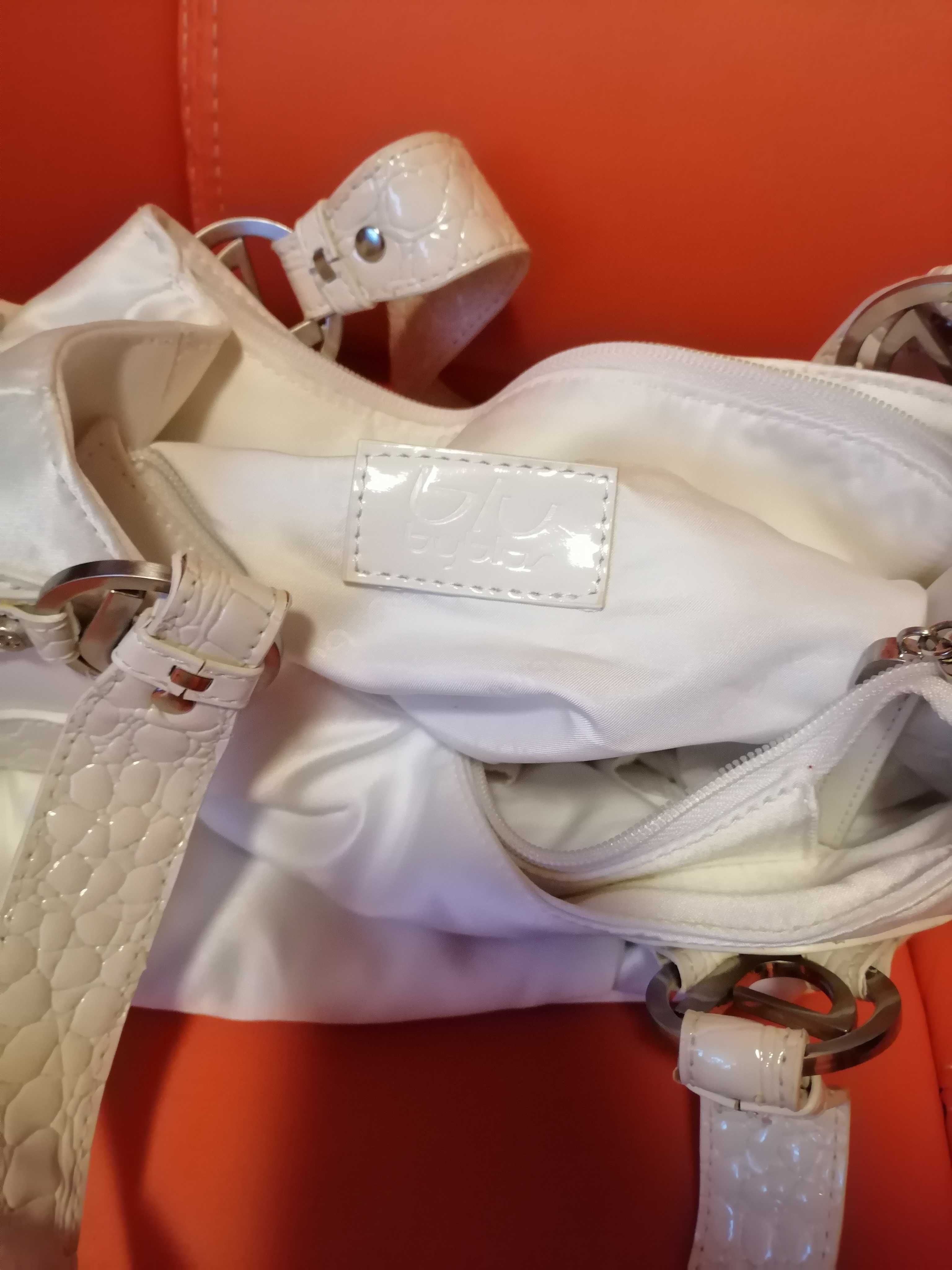 PROMOCJA! Torebka ekskluzywna BLU BYBLOS perłowo biała