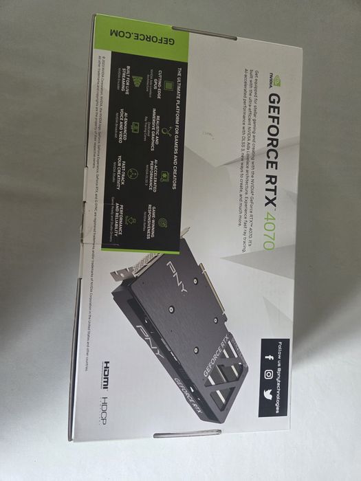 Sprzedam pudełko od karty graficznej PNY Geforce RTX 4070 12GB
