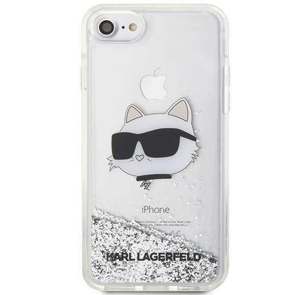 Etui na iPhone Karl Lagerfeld Liquid Glitter Choupette's Head