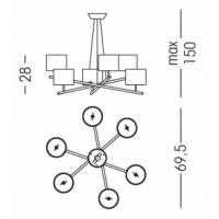 Люстра Linea Light 7208 Італія 6 ламп NEW