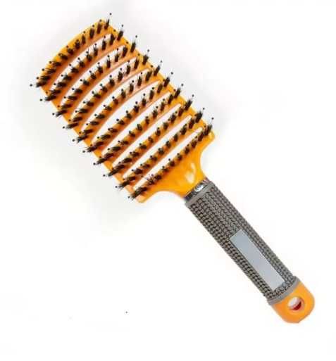 Profilowana szczotka do włosów z WŁOSIEM DZIKA, nie ciągnąca,delikatna