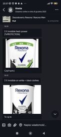 15 dezodorantów Rexona 40/50ml