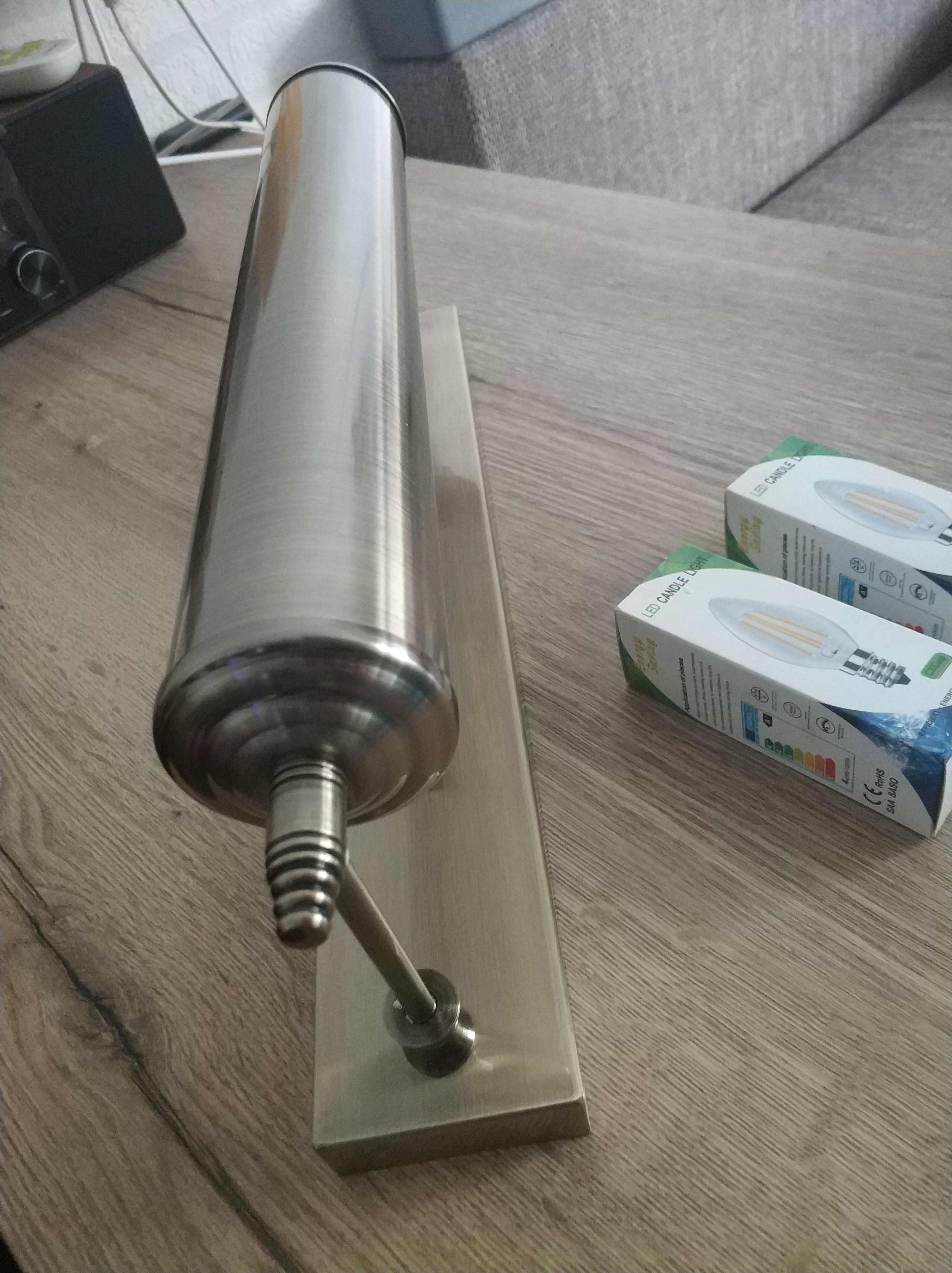 Kinkiet złoty lampa LED do toalety łazienki nad Lustro Obraz Lampka