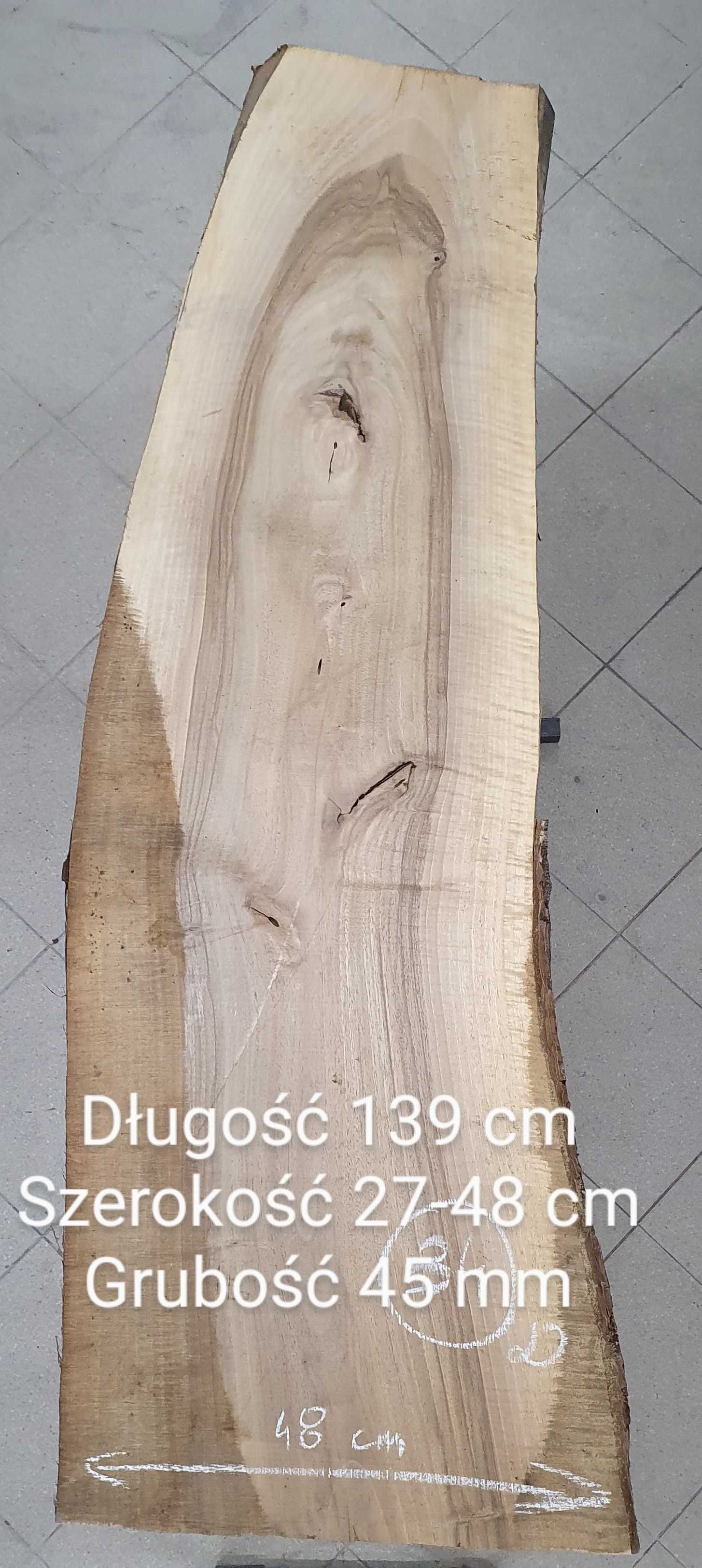 Deska blat stołu żywica monolit live edge orzech włoski 34 D