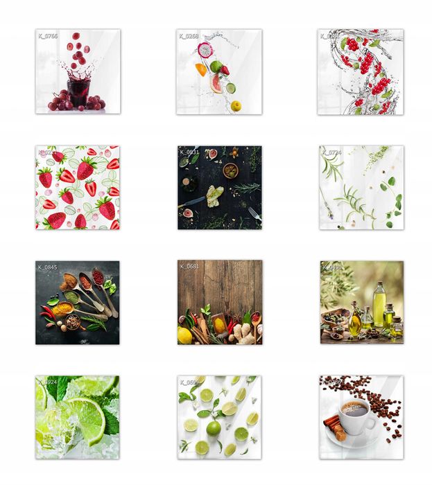 PANEL SZKLANY DO KUCHNI 60x60 cm - lacobel +klej + dystanse