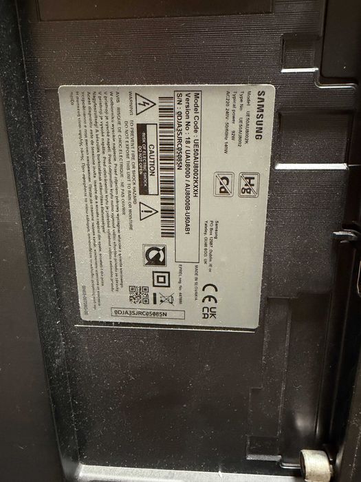 Telewizor Samsung LED UE50AU8002 50Cali 4K Smart Tizen DVBT2 HBO Wada