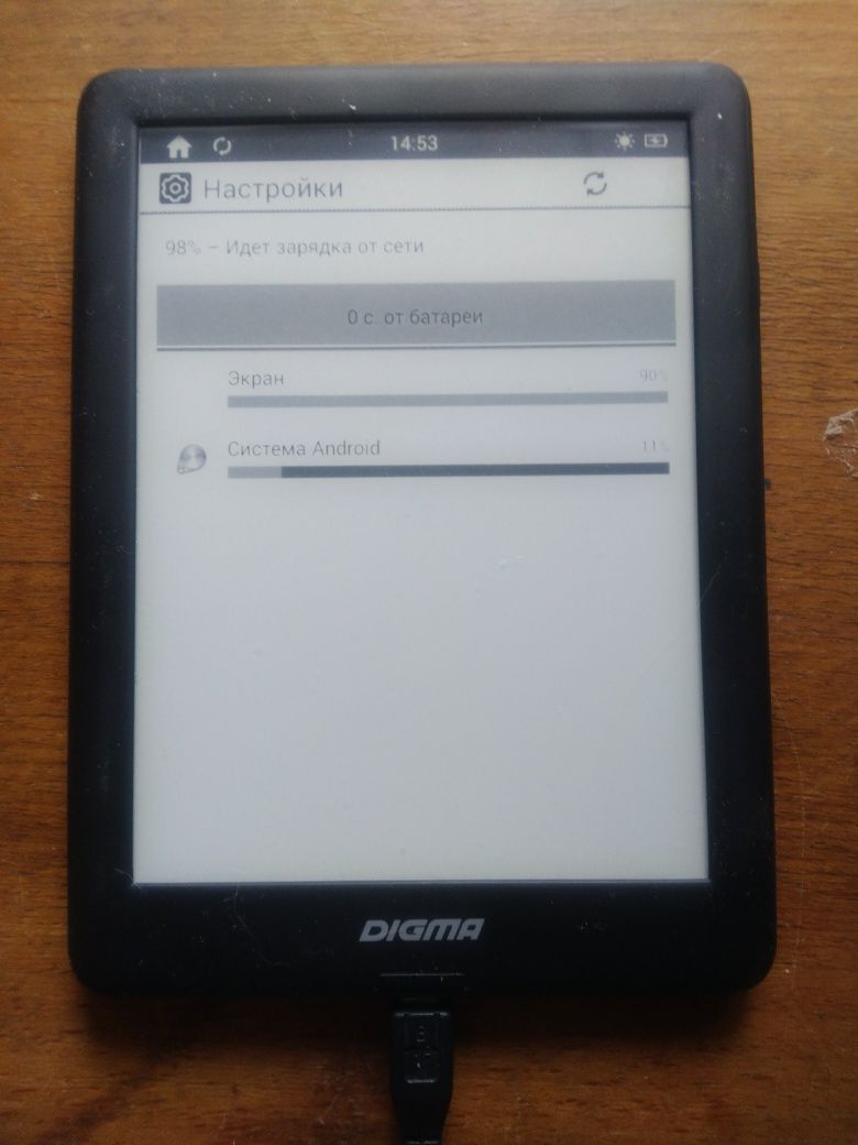 Bookreader 6" на Android - электронная книга Digma x600