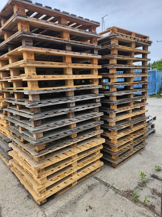 Palety CP7 130x110 drewniane używane przemysłowe chemiczne